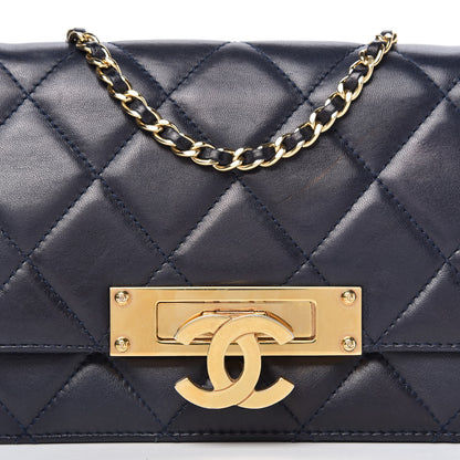 Chanel Lambskin Quilted Golden Class Wallet on Chain WOC Navy 10 of 11