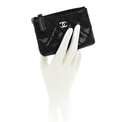 Chanel Calfskin Quilted Key Holder Case Black 2 of 12