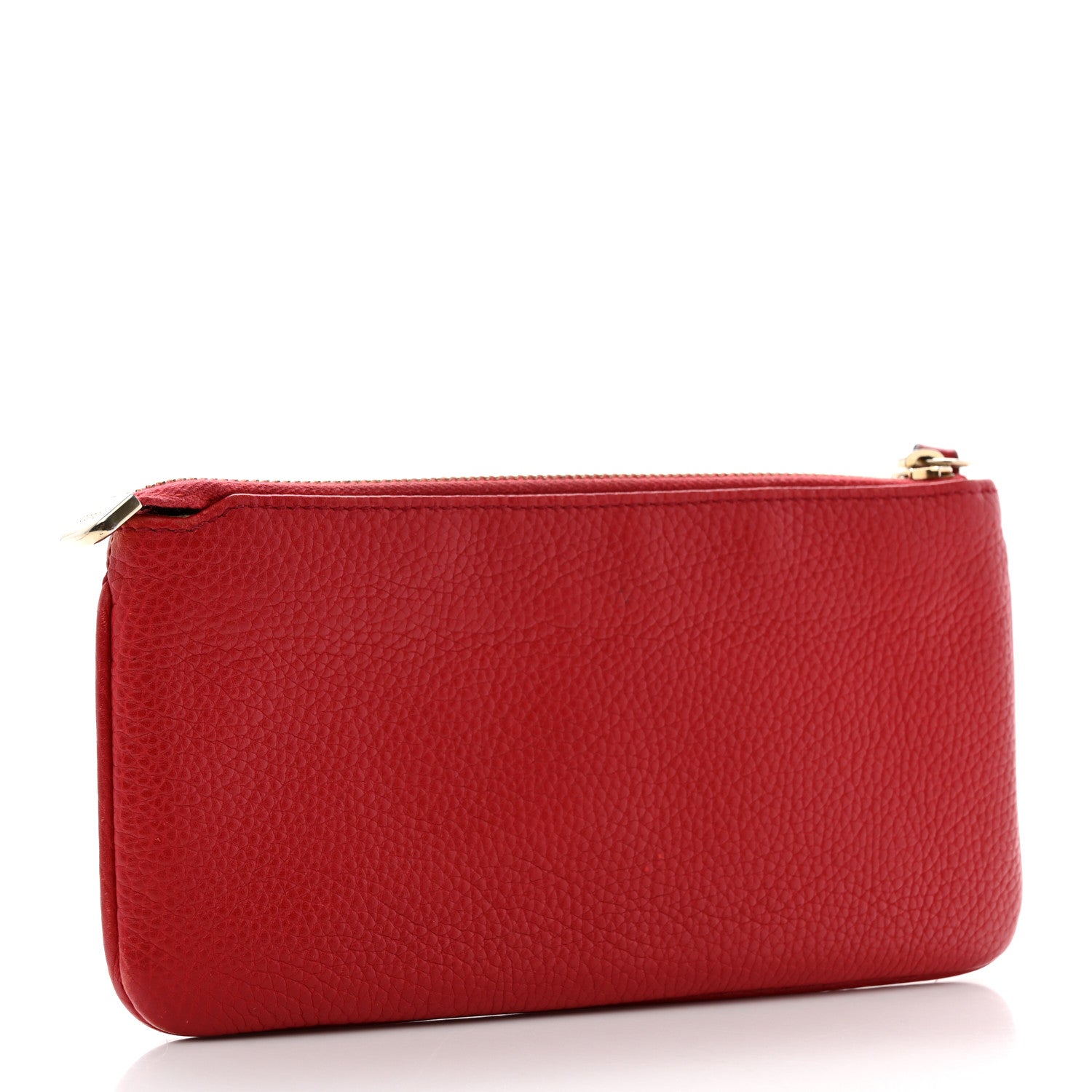Gucci Pebbled Calfskin Soho Wristlet Vibrant Red 3 of 12