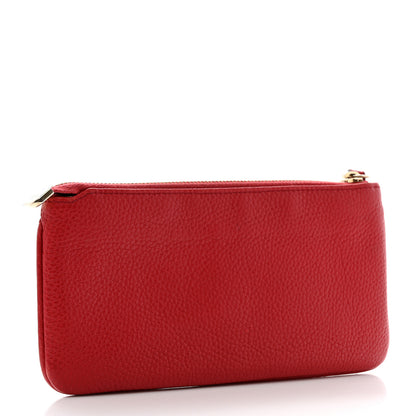Gucci Pebbled Calfskin Soho Wristlet Vibrant Red 3 of 12