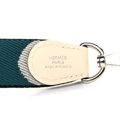 Hermes Toile Swift 25mm Sangle Flipperball Shoulder Strap Nata Black Vert Bosphore 3 of 3
