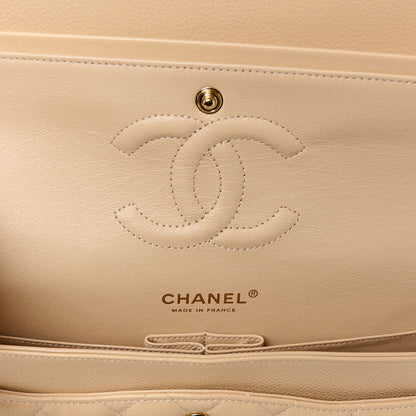 Chanel Caviar Quilted Medium Double Flap Beige 6 of 12