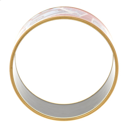 Hermes Enamel Printed Extra Wide De Passage a Paris Bracelet 62 6 of 6