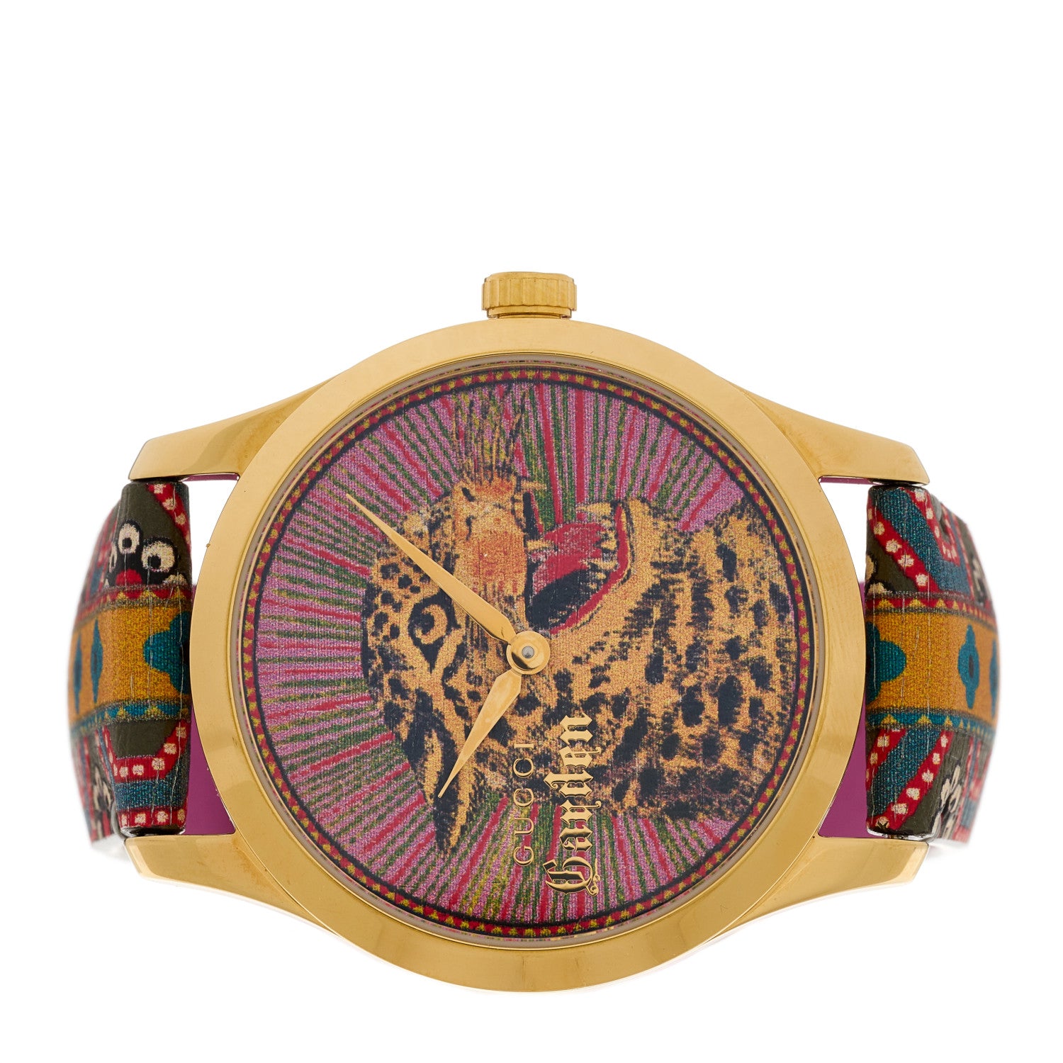 Gucci Stainless Steel Canvas 38mm Le Marche Des Merveilles Bengal Tiger Quartz Watch 2 of 4