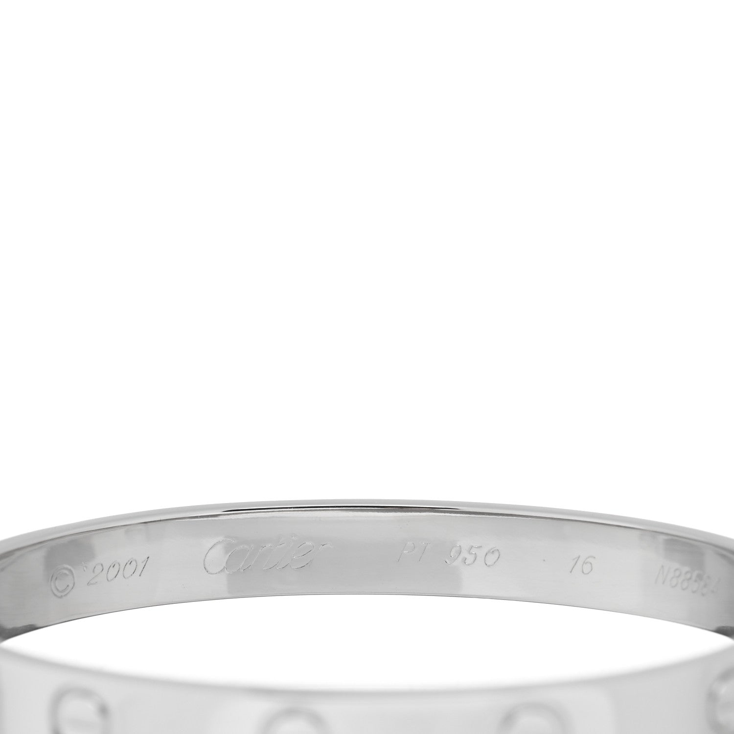 Cartier Platinum LOVE Bracelet 16 3 of 4