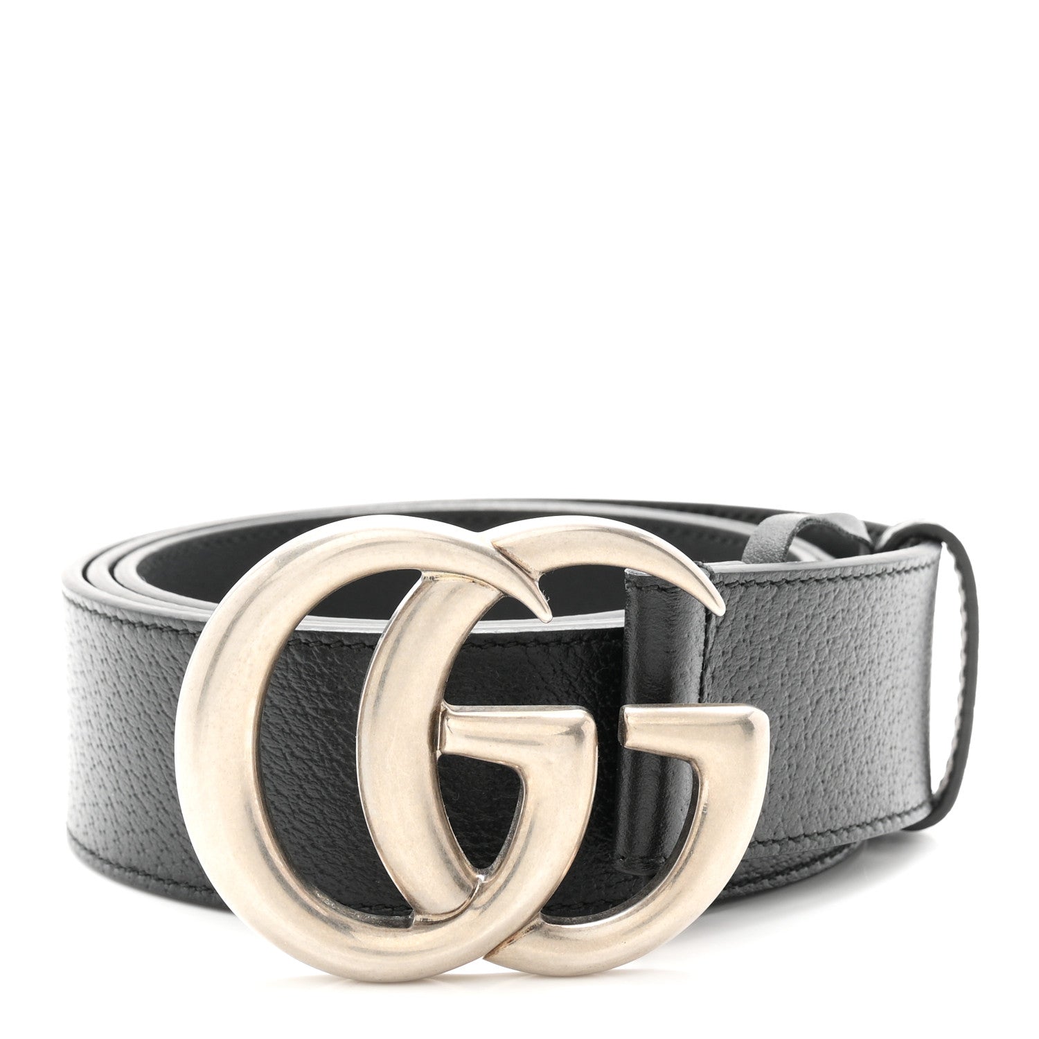 Gucci Textured Calfskin Double G 40mm Belt 95 38 Black 1 of 6