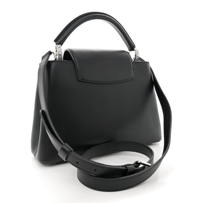 Louis Vuitton Smooth Calfskin Crystal Flowers Capucines BB Black 3 of 10