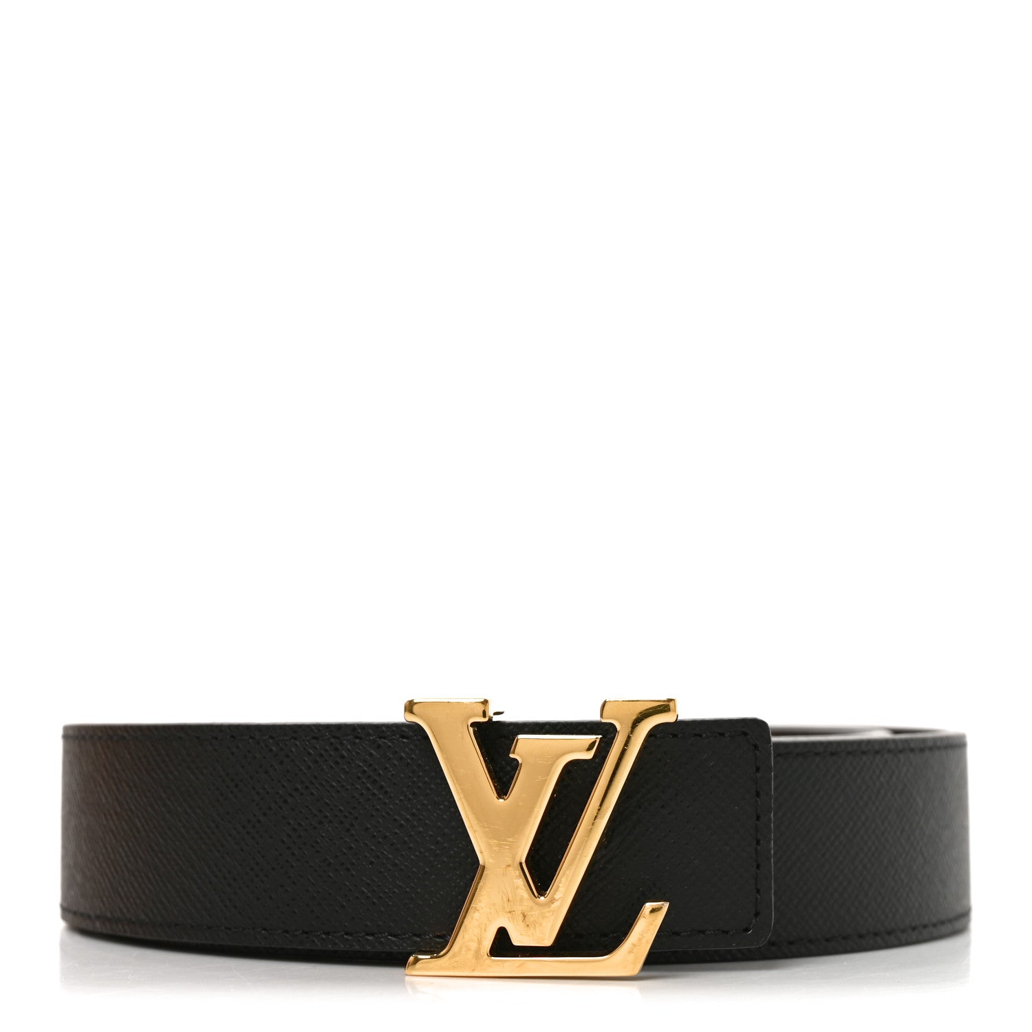 Louis Vuitton Calfskin Monogram 30mm LV Initiales Reversible Belt 85 34 Black 1 of 6