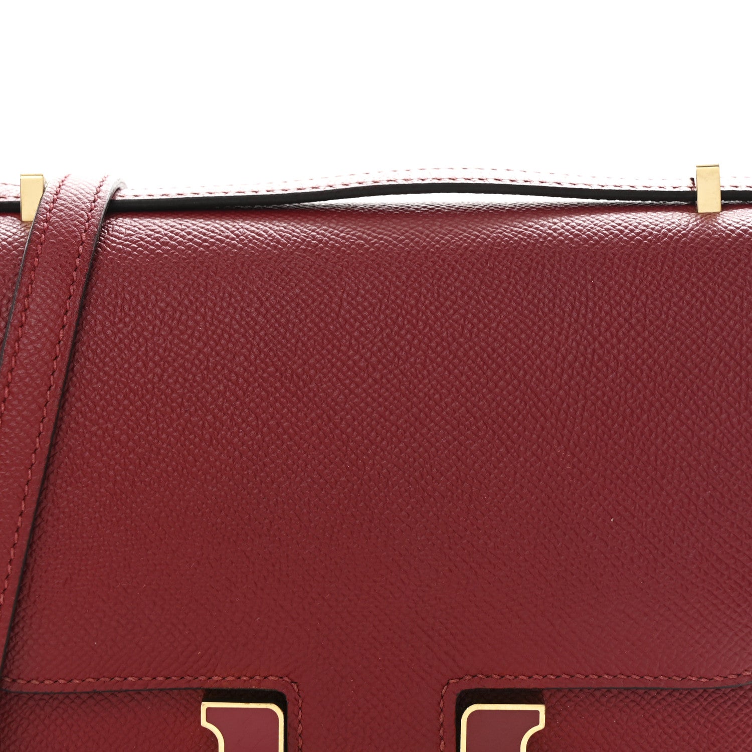 Hermes Epsom Enamel Constance 18 Rouge Grenat 9 of 11