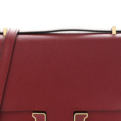 Hermes Epsom Enamel Constance 18 Rouge Grenat 9 of 11