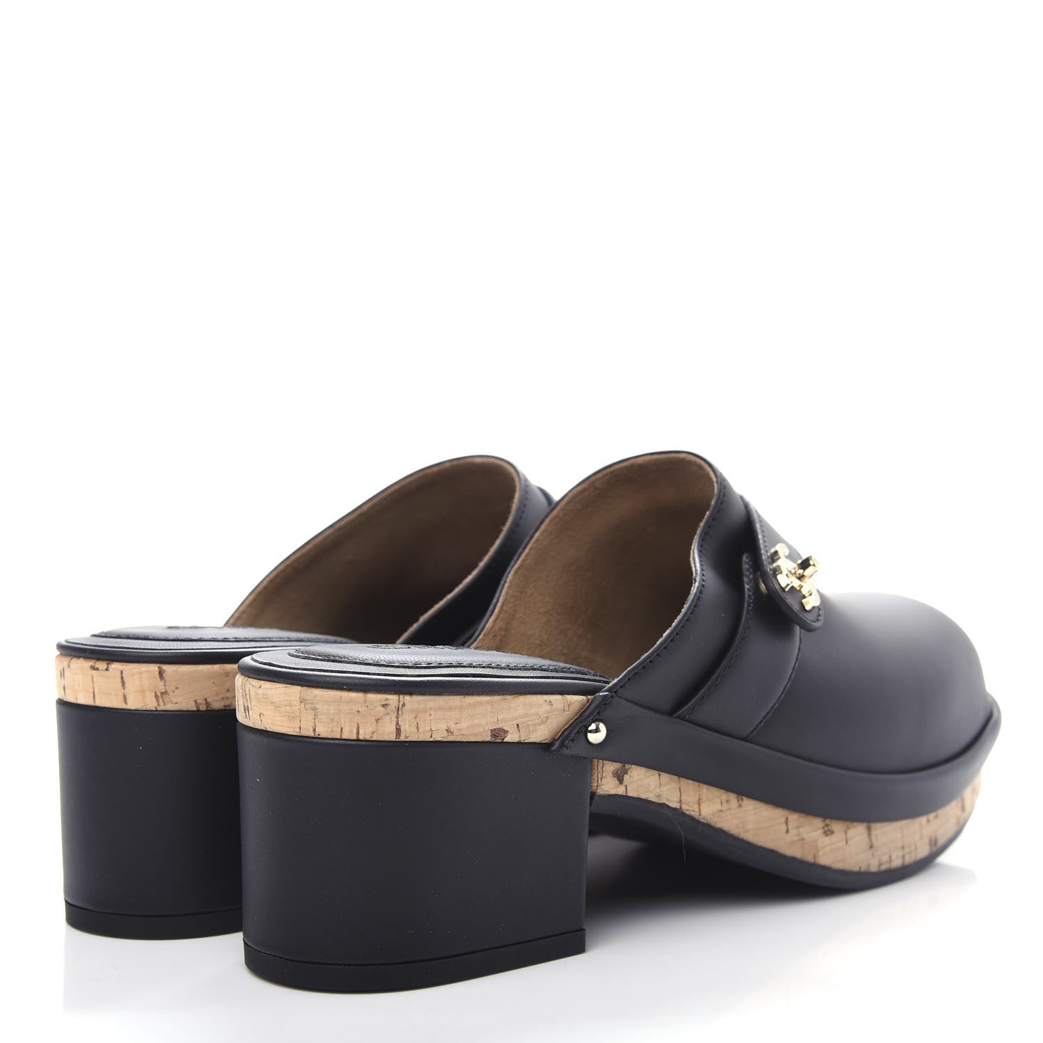 Chanel Calfskin CC Turn Lock Clogs 37 Black 4 of 11
