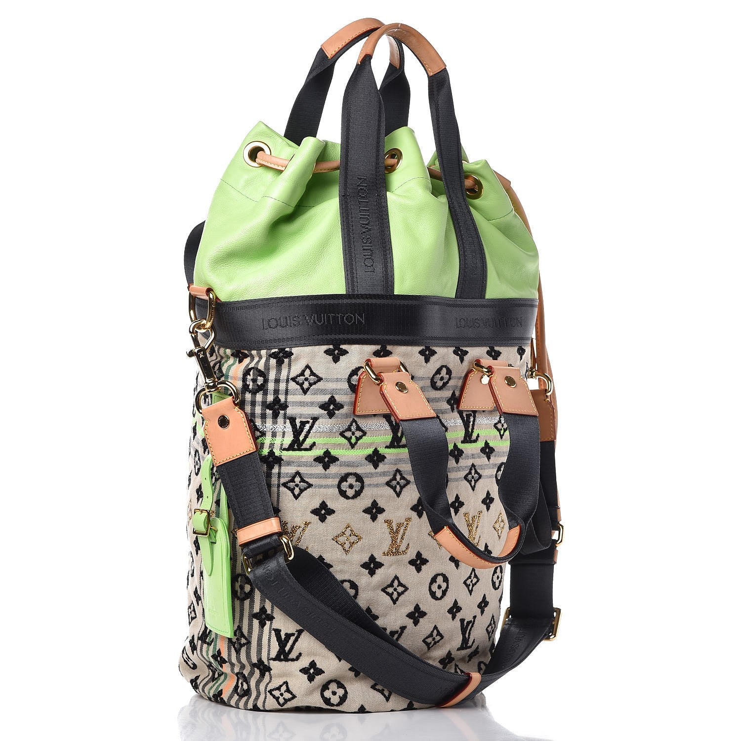 Louis Vuitton Fabric Jacquard Monogram Cheche Gypsy PM Vert 4 of 9