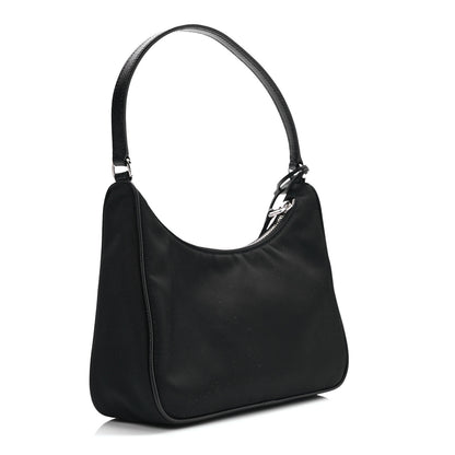 Prada Tessuto Nylon Saffiano Mini Re-Edition 2005 Bag Black 3 of 8