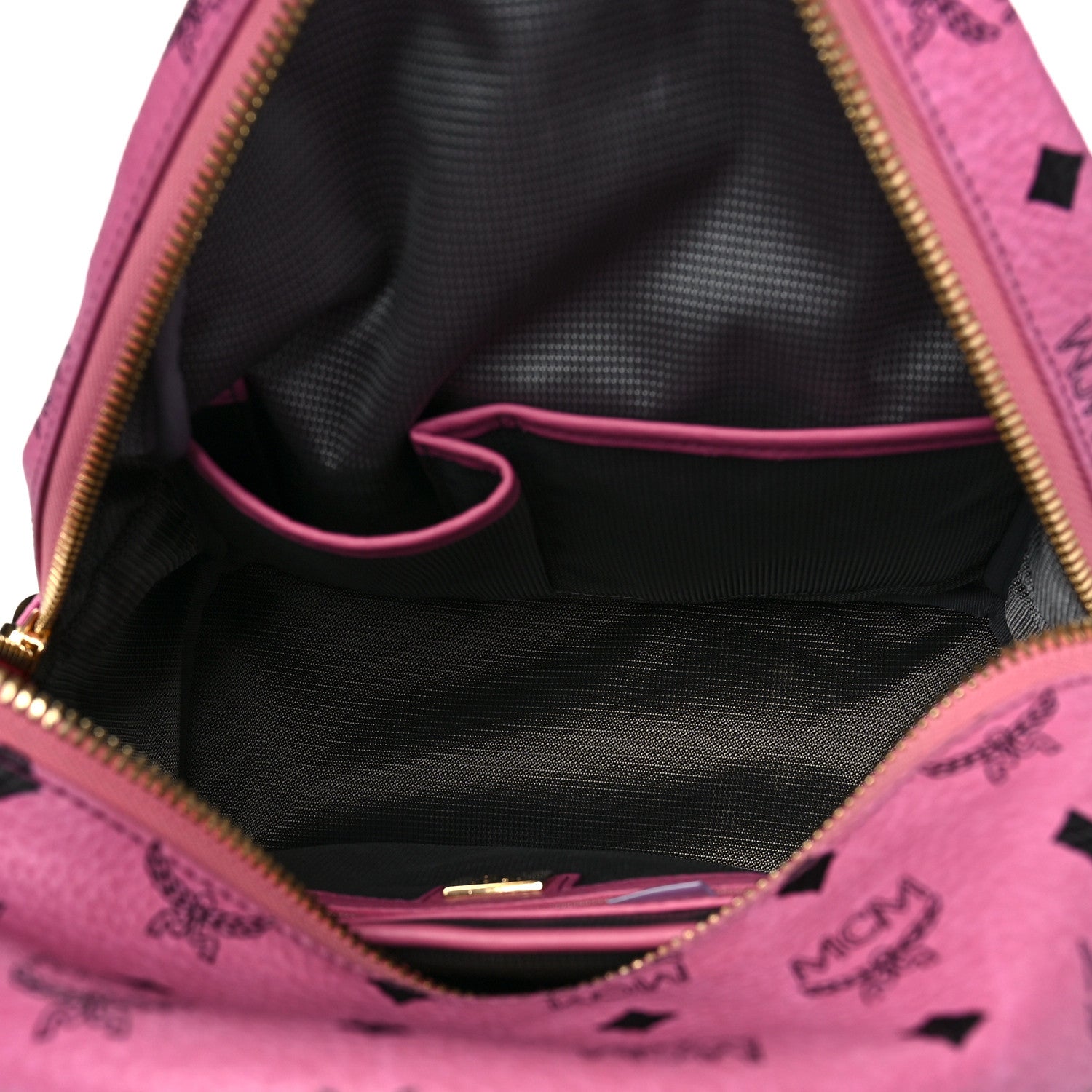 MCM Visetos Small Side Stud Stark Backpack Pink 5 of 9