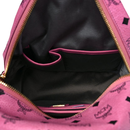 MCM Visetos Small Side Stud Stark Backpack Pink 5 of 9