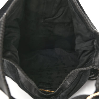 Gucci Calfskin Suede Large New Jackie Web Shoulder Bag Black 5 of 9