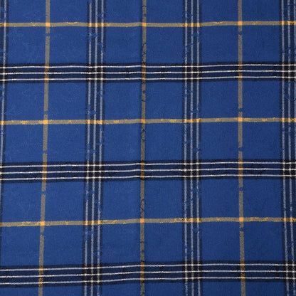 Louis Vuitton Wool Plaid Masai Tartan Rug Shawl Blue 1 of 4