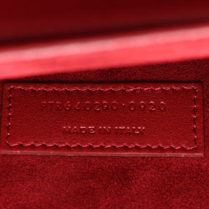 Saint Laurent Calfskin Crocodile Embossed Elise Chain Shoulder Bag Red 8 of 19