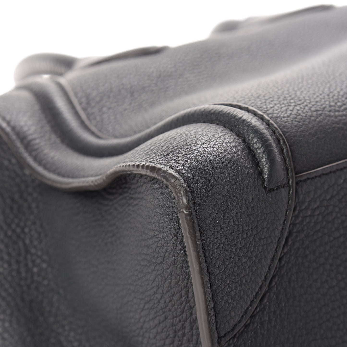 Drummed Calfskin Mini Luggage Anthracite