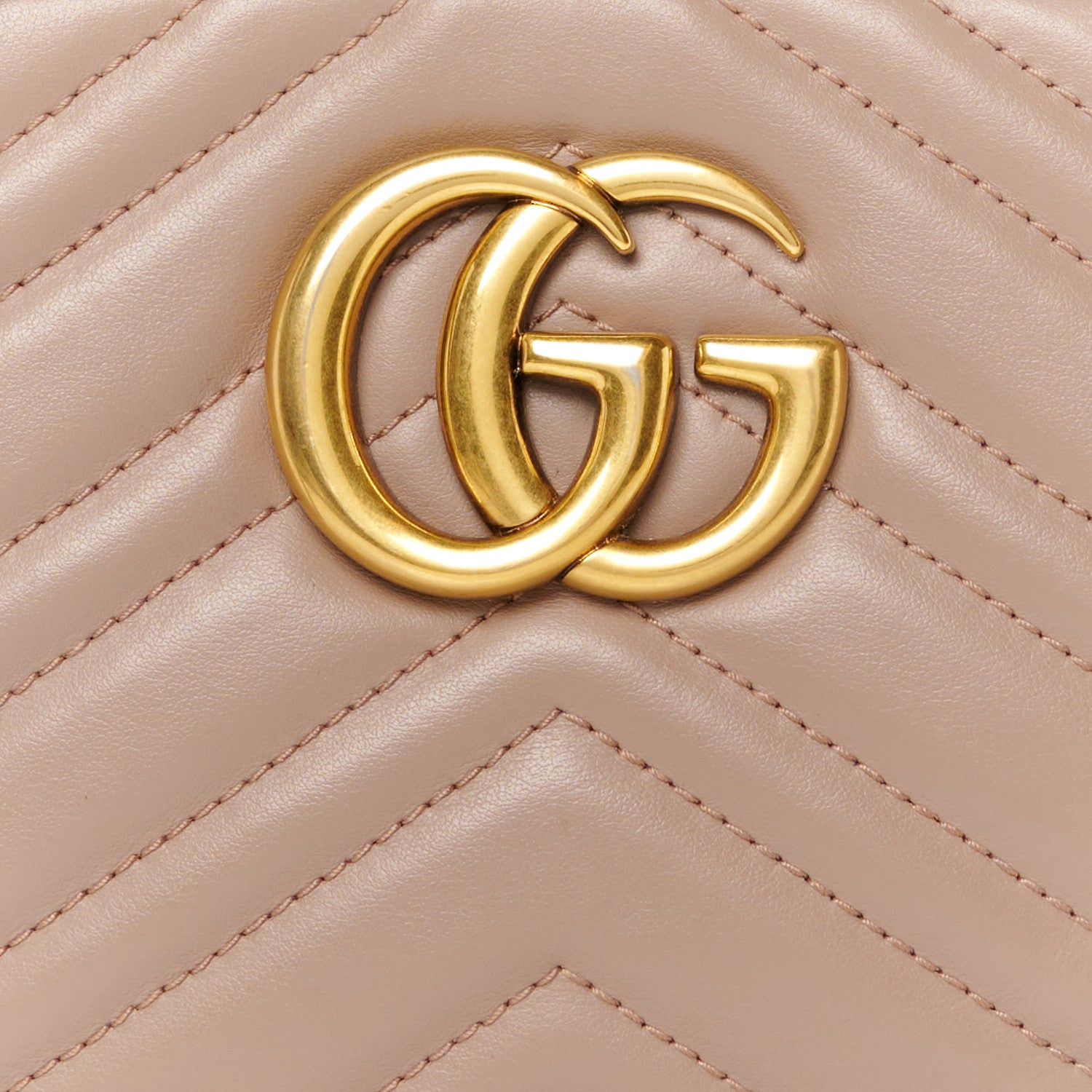 Gucci Calfskin Matelasse Small GG Marmont Chain Shoulder Bag Porcelain Rose 9 of 11