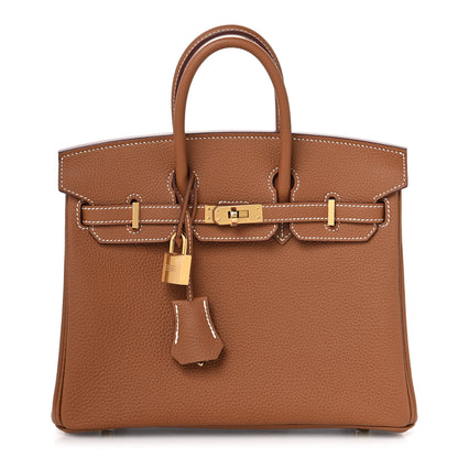 Hermes Togo Birkin 25 Gold 1 of 12