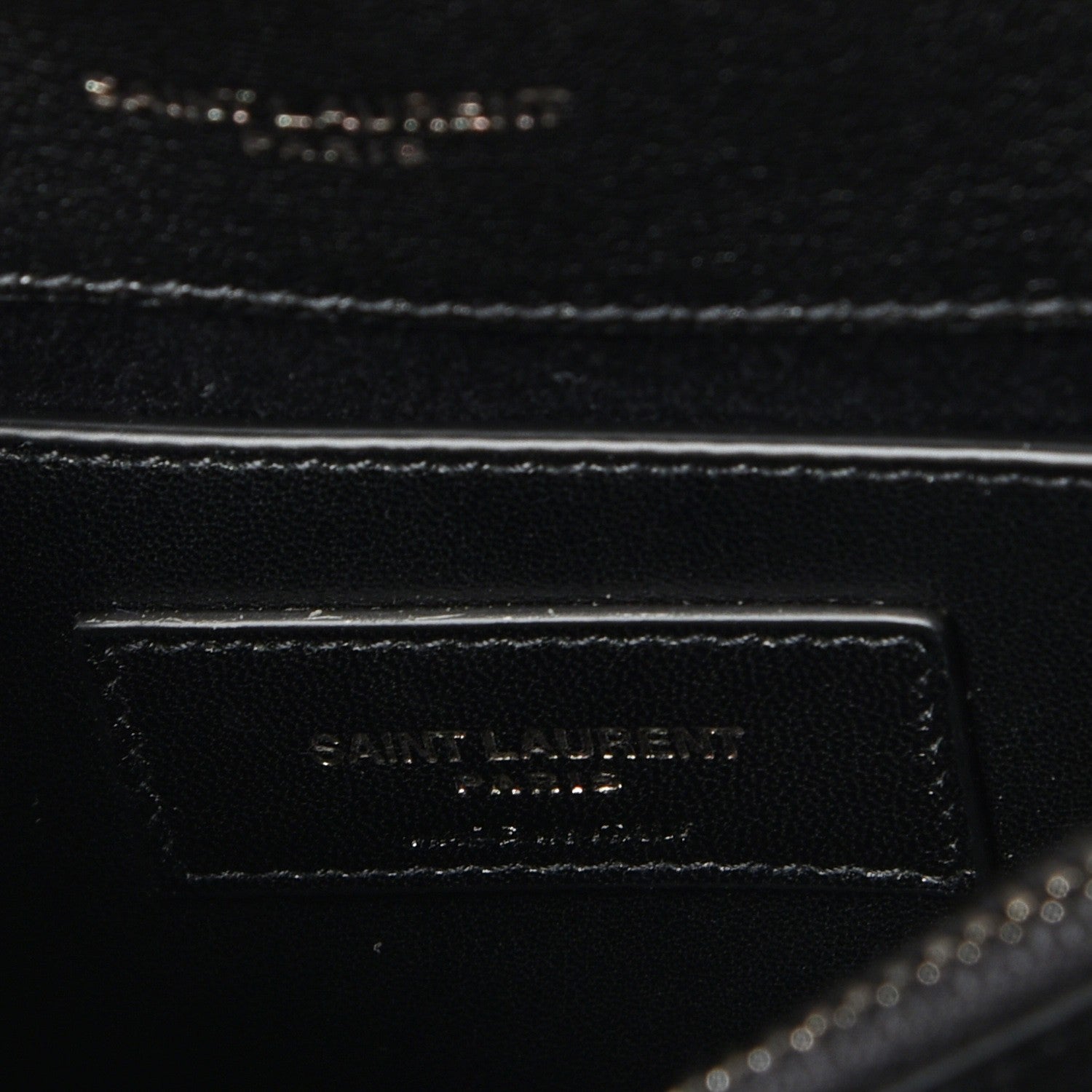 Saint Laurent Sheepskin Matelasse Chevron Monogram Medium College Bag Black 6 of 7
