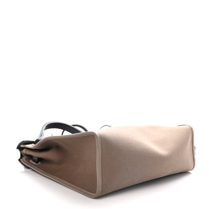 Hermes Toile Officier Vache Hunter Herbag Zip 31 PM Etoupe Bleu Indigo 5 of 11