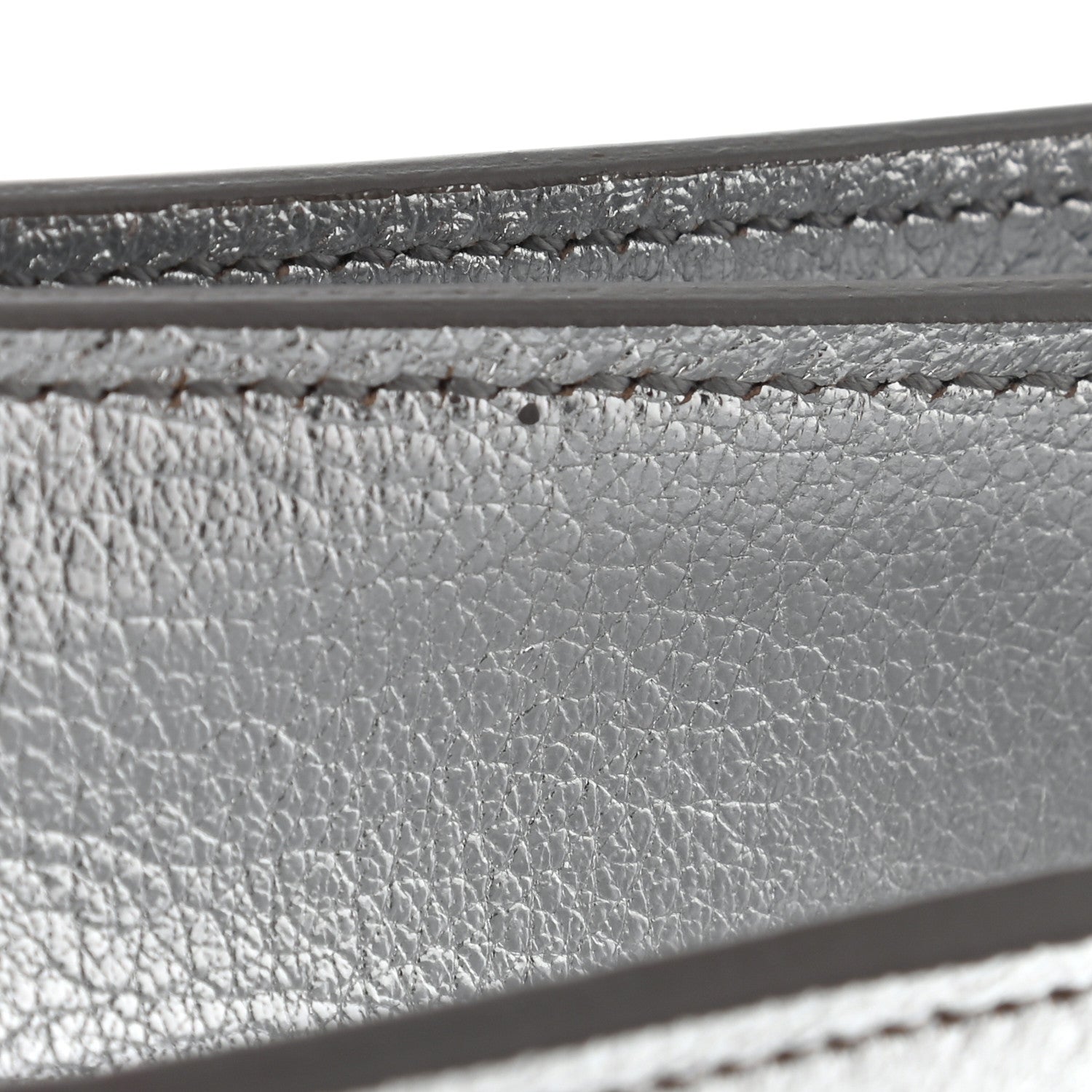 Saint Laurent Textured Metallic Calfskin Classic Monogram Cassandre Clutch Silver 11 of 11