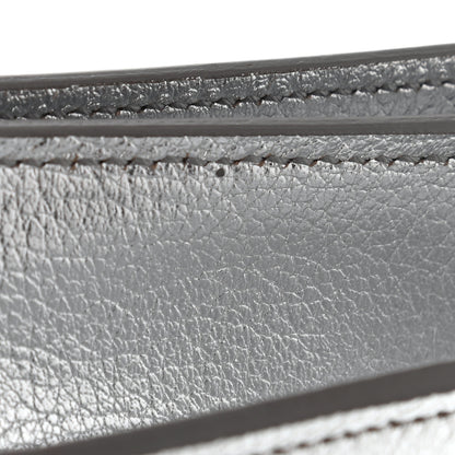 Saint Laurent Textured Metallic Calfskin Classic Monogram Cassandre Clutch Silver 11 of 11