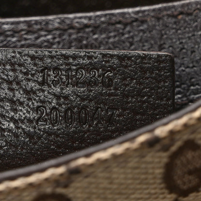 Gucci GG Monogram Buckle Belt Bag Dark Brown 7 of 12