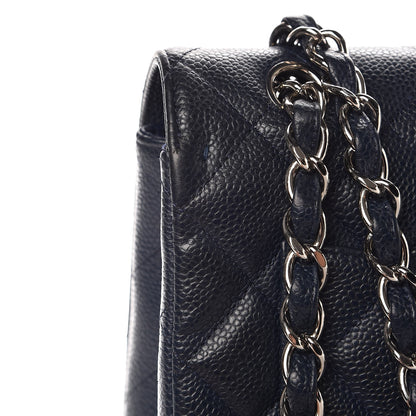 Chanel Caviar Quilted Maxi Single Flap Navy 13 of 16