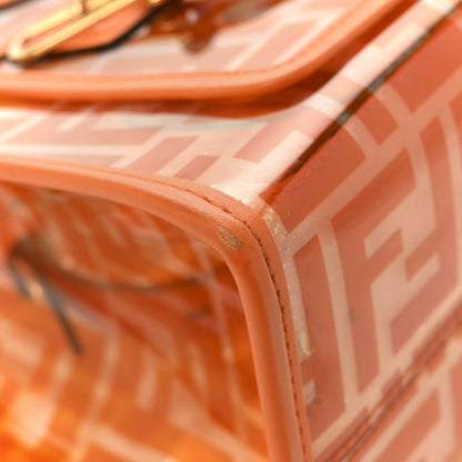 Fendi TPU FF Vitello Century Plexiglass Small Runaway Shopper Tote Aranciata 16 of 17