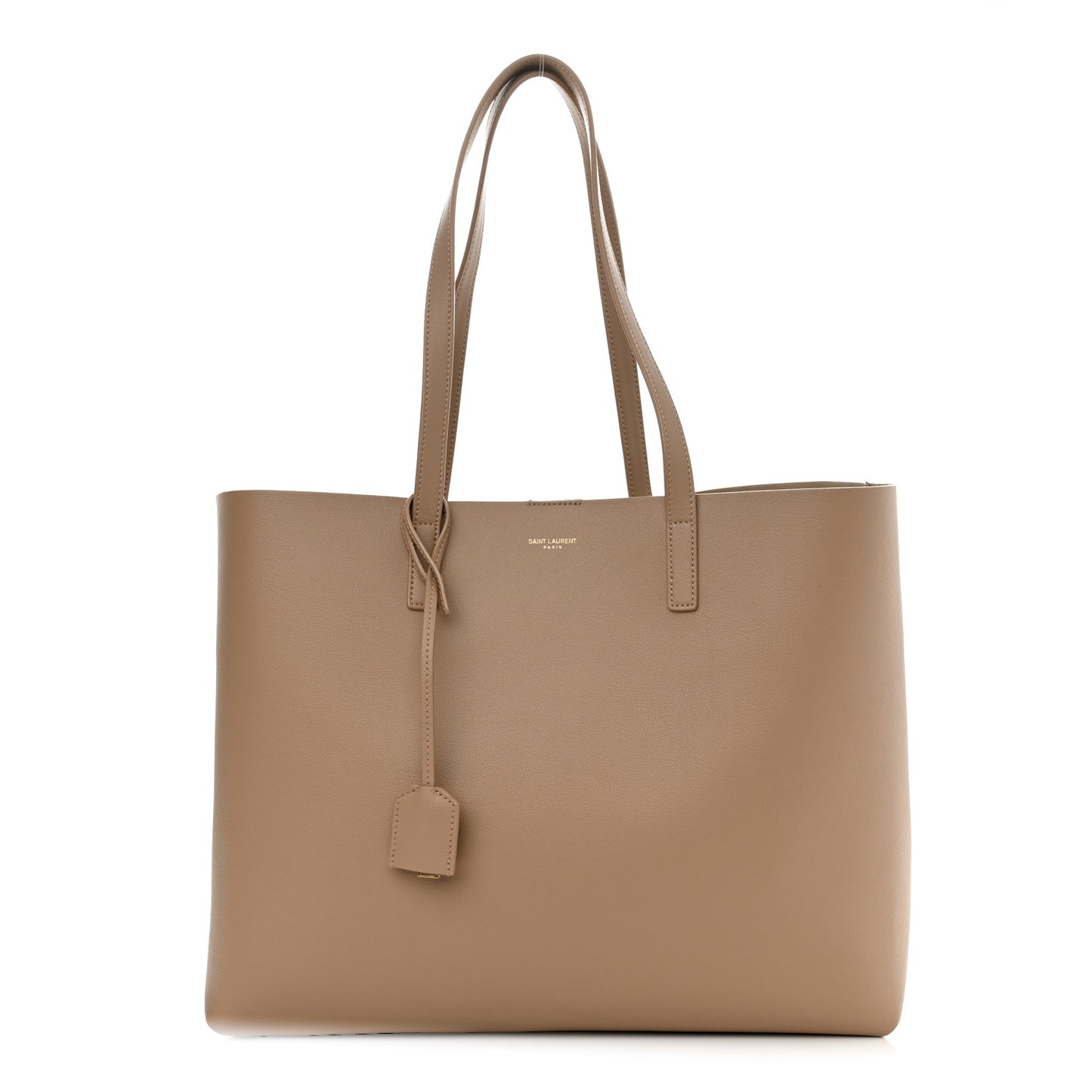 Calfskin Large Shopping Tote Dark Toffee