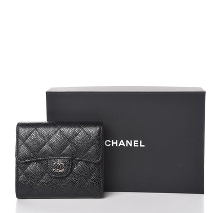 Chanel Caviar Quilted Compact Flap Wallet Black 9 of 9