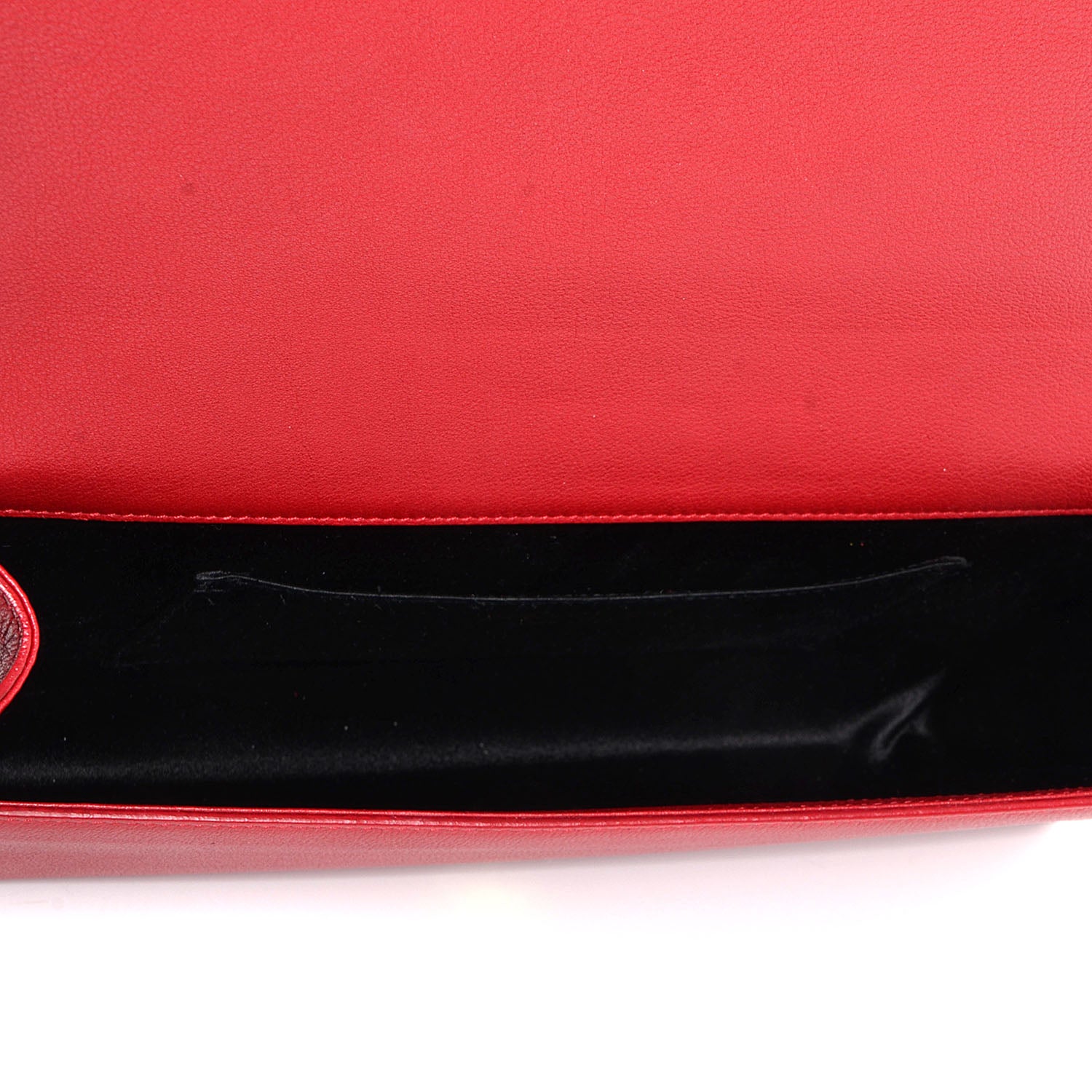 Saint Laurent Goatskin Belle de Jour Clutch Lipstick Red 5 of 6