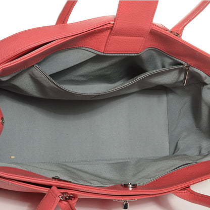 Chanel Calfskin Cerf Executive Shopper Tote Coral 5 of 7