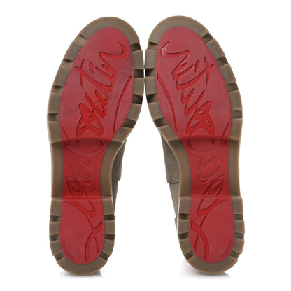 Christian Louboutin Suede CL Chelsea Booty 37 Beige 6 of 7