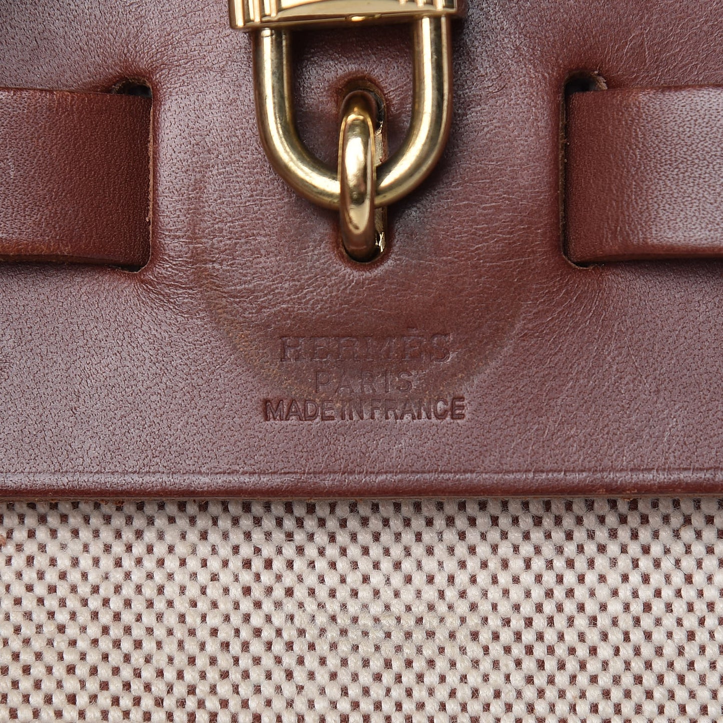 Toile Vache Calfskin Herbag 30 PM Natural