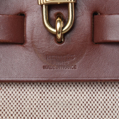 Hermes Toile Vache Calfskin Herbag 30 PM Natural 6 of 18