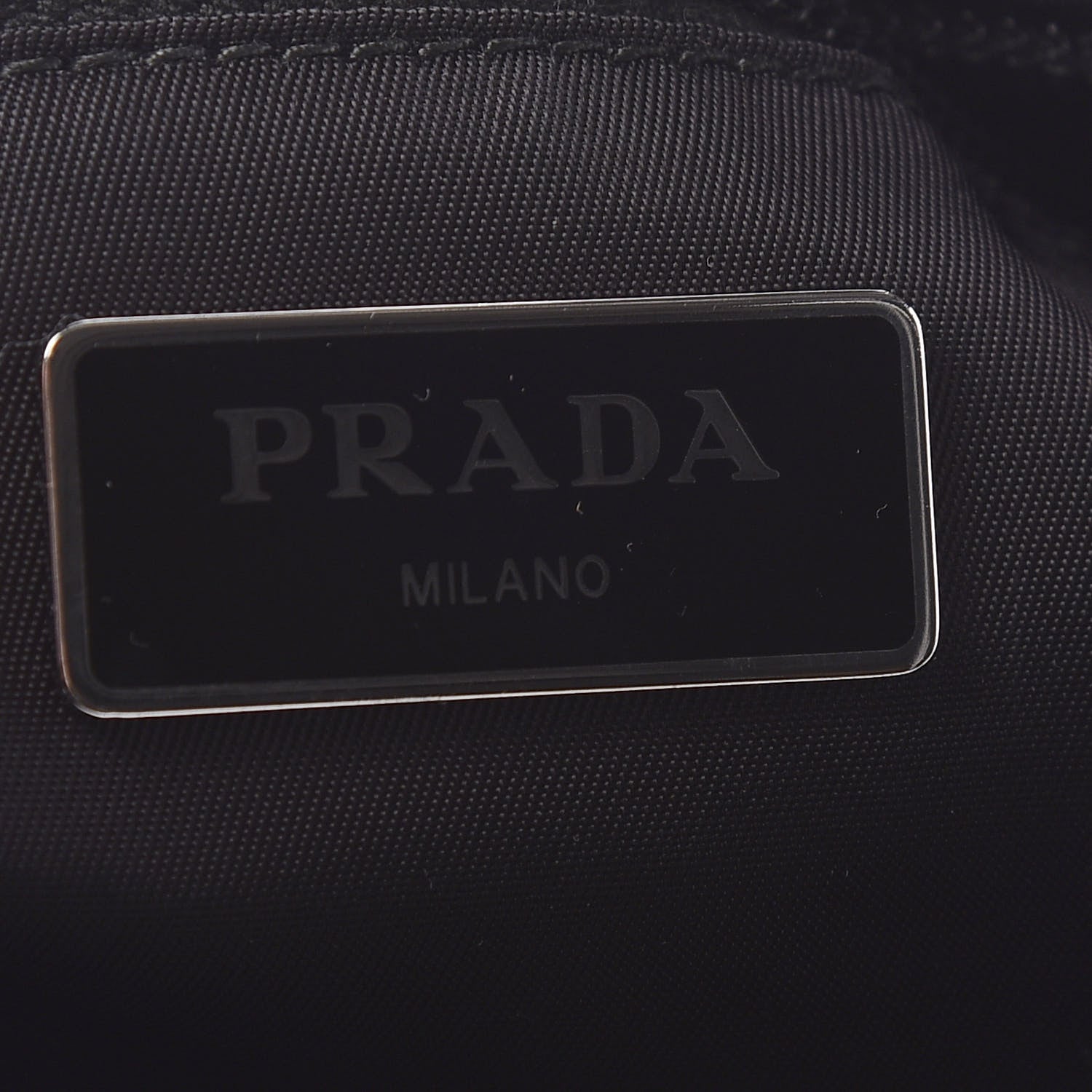 Prada Tessuto Nylon Studded Wristlet Black Fuoco 8 of 8