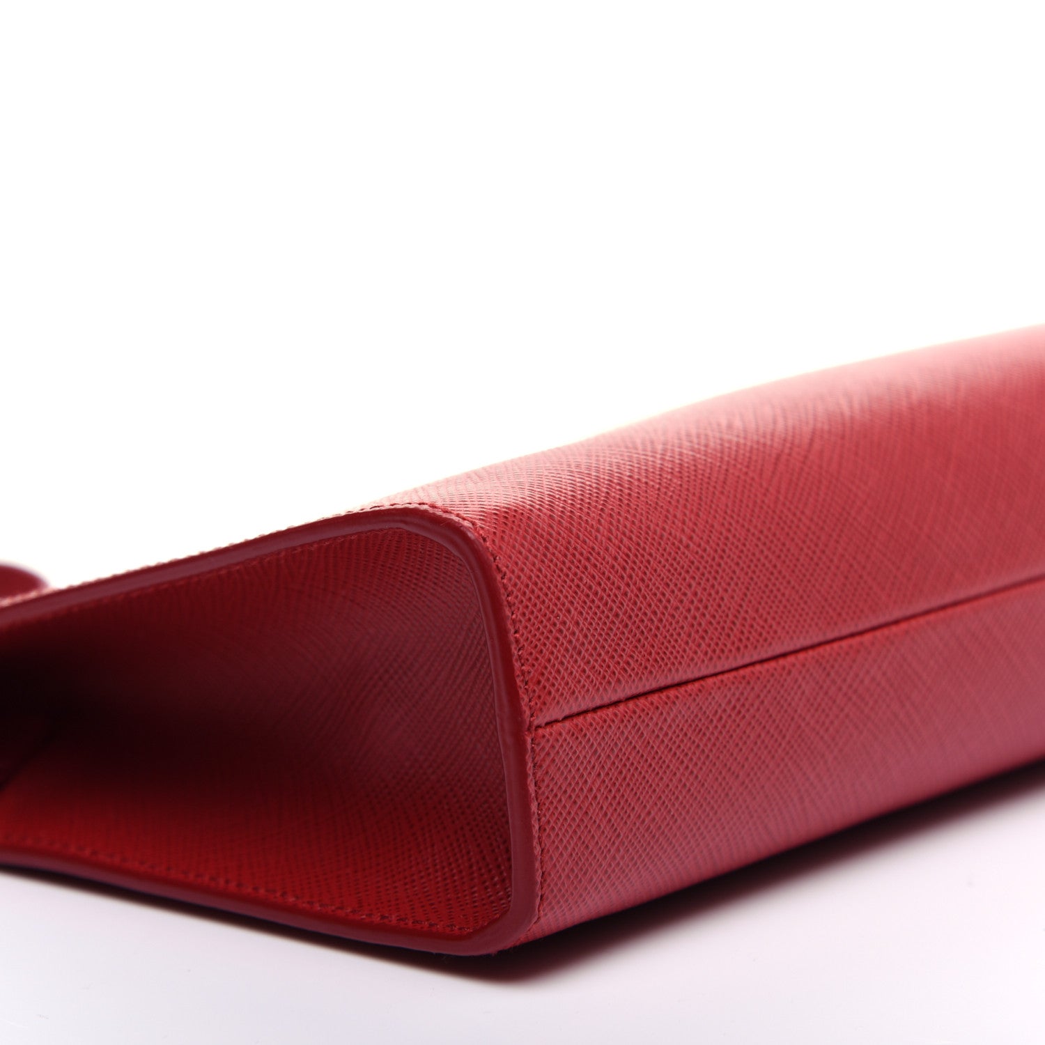 Prada Saffiano Pouch Wristlet Fuoco 6 of 9