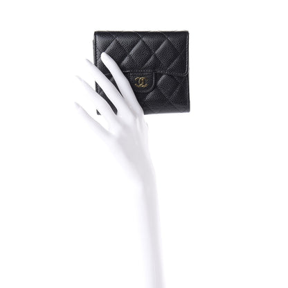 Chanel Caviar Quilted Compact Flap Wallet Black 2 of 8