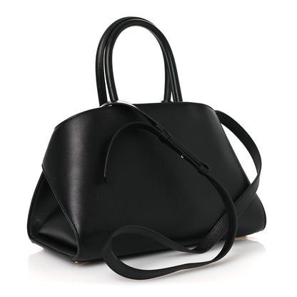 Salvatore Ferragamo Calfskin Medium Hug Soft Bicolor Shoulder Bag Black Flame Red 3 of 12
