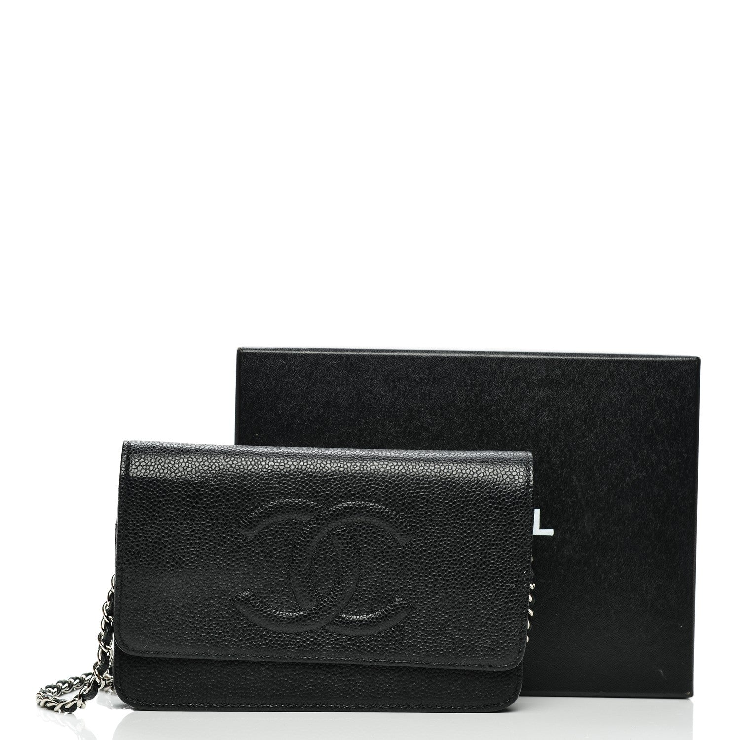 Chanel Caviar Timeless CC Wallet On Chain WOC Black 10 of 10