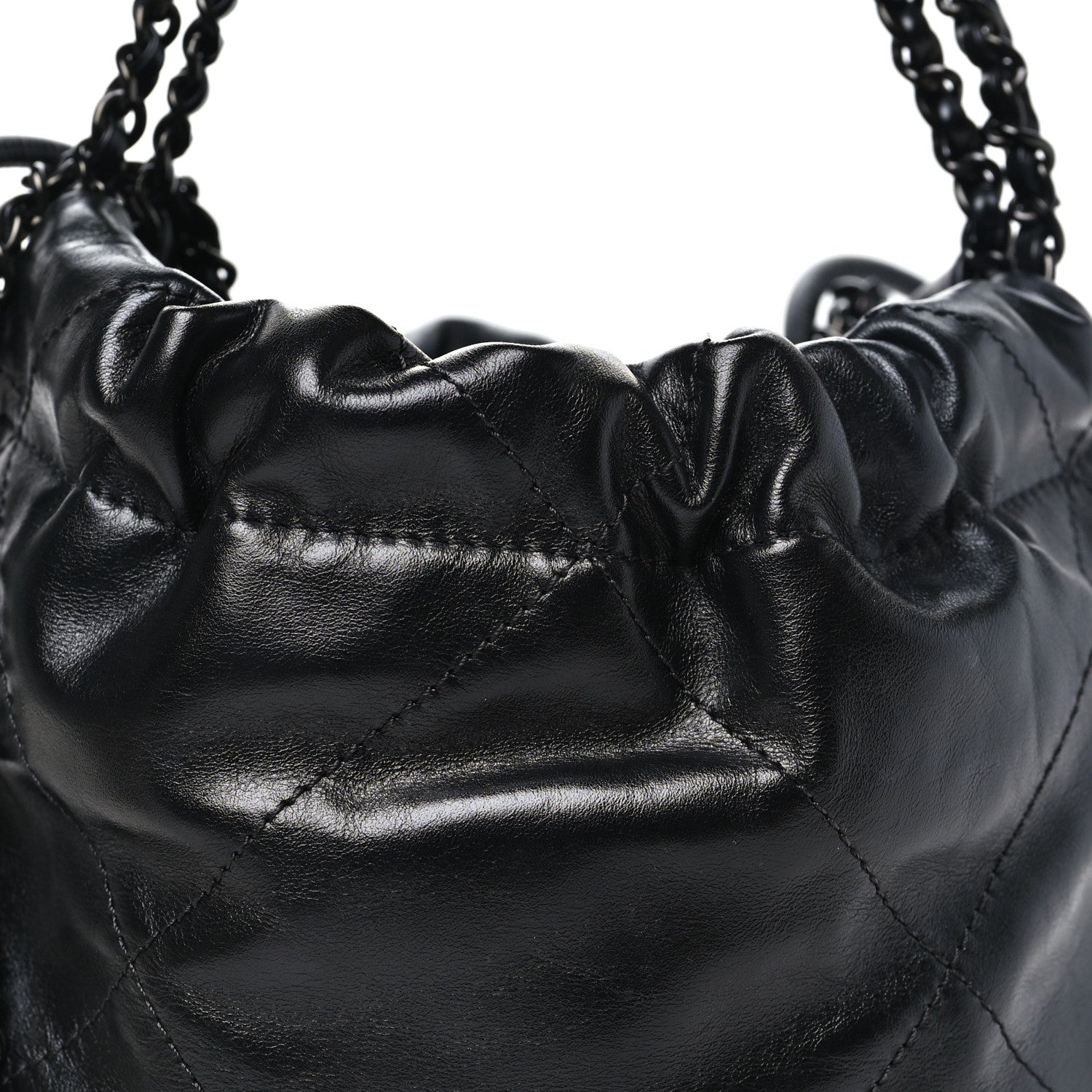 Chanel Shiny Calfskin Quilted Mini Chanel 22 So Black 8 of 10