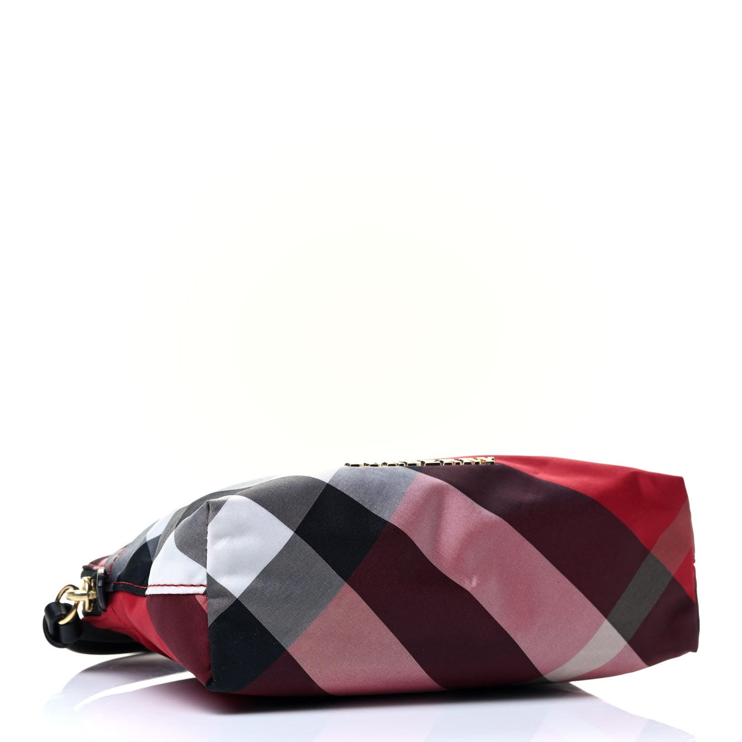 Nylon Nova Check Zip Top Pouch Red