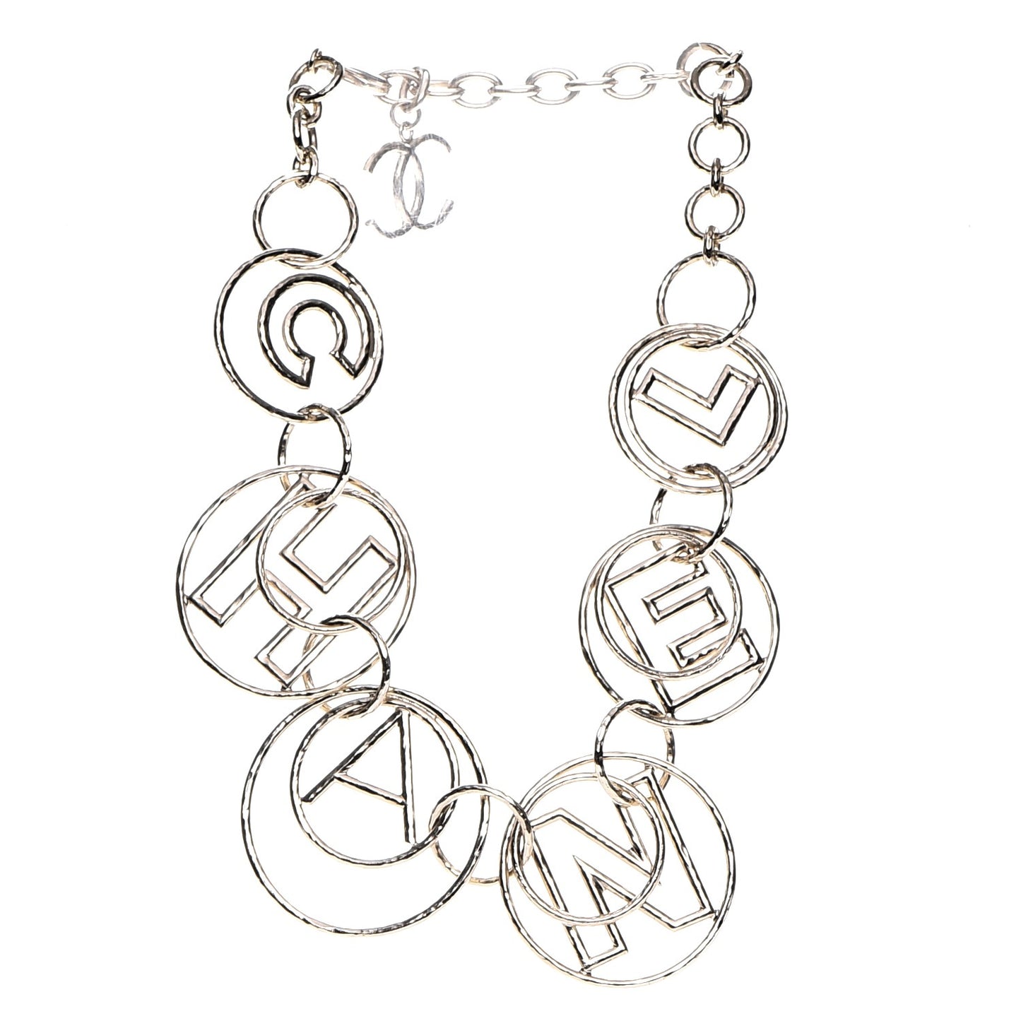 Hoop Cuba Logo Necklace Gold