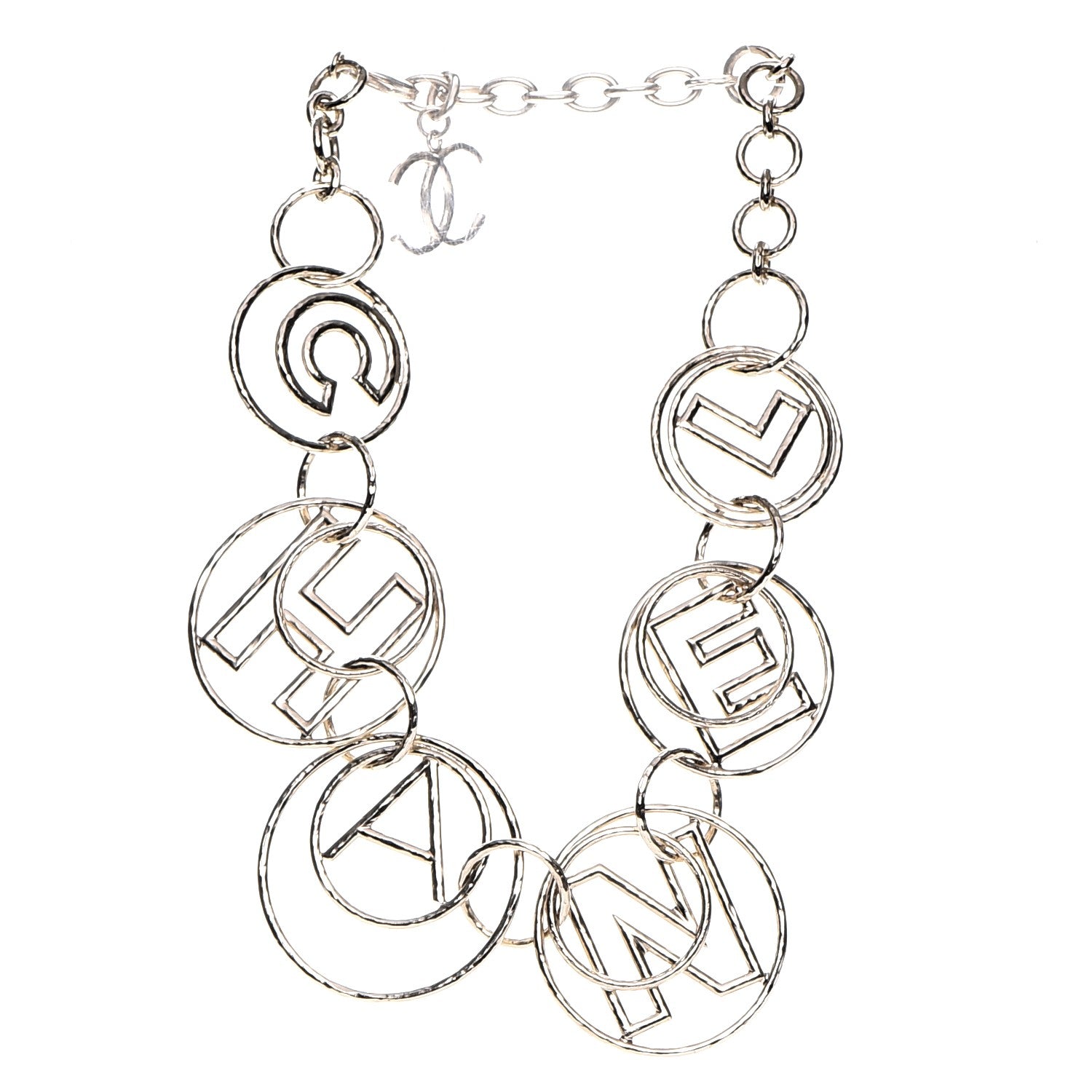 Chanel Hoop Cuba Logo Necklace Gold 3 of 7