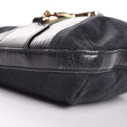 Gucci Monogram Web Hasler Hobo Black 16 of 17