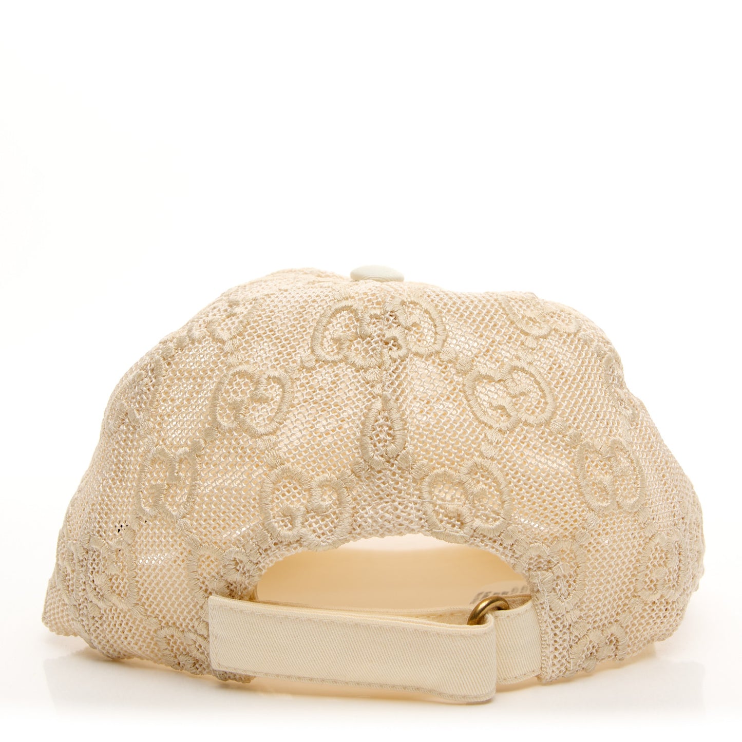 Mesh GG Monogram Shivali Baseball Hat XL Cream Ivory